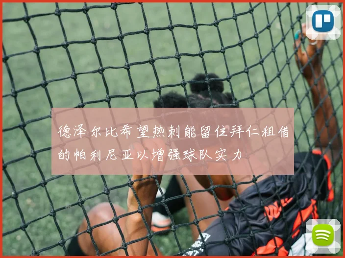 德泽尔比希望热刺能留住拜仁租借的帕利尼亚以增强球队实力